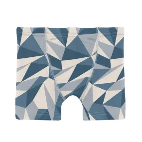 Boy's Print Bamboo Boxer Brief - Winter Ice