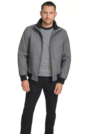 Calvin Klein Mens Bomber Jacket Coat Large Grey Solid