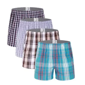 High Quality Men's Cotton Underwear Boxers 4 Pack