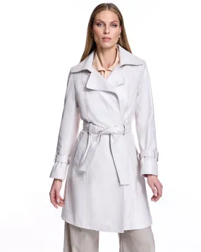 Julia and Stella by Maximilian Belted Leather Coat