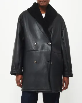 LouLou Studio Black Shearling Jacket - S