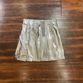Metallic Pleated Skirt
