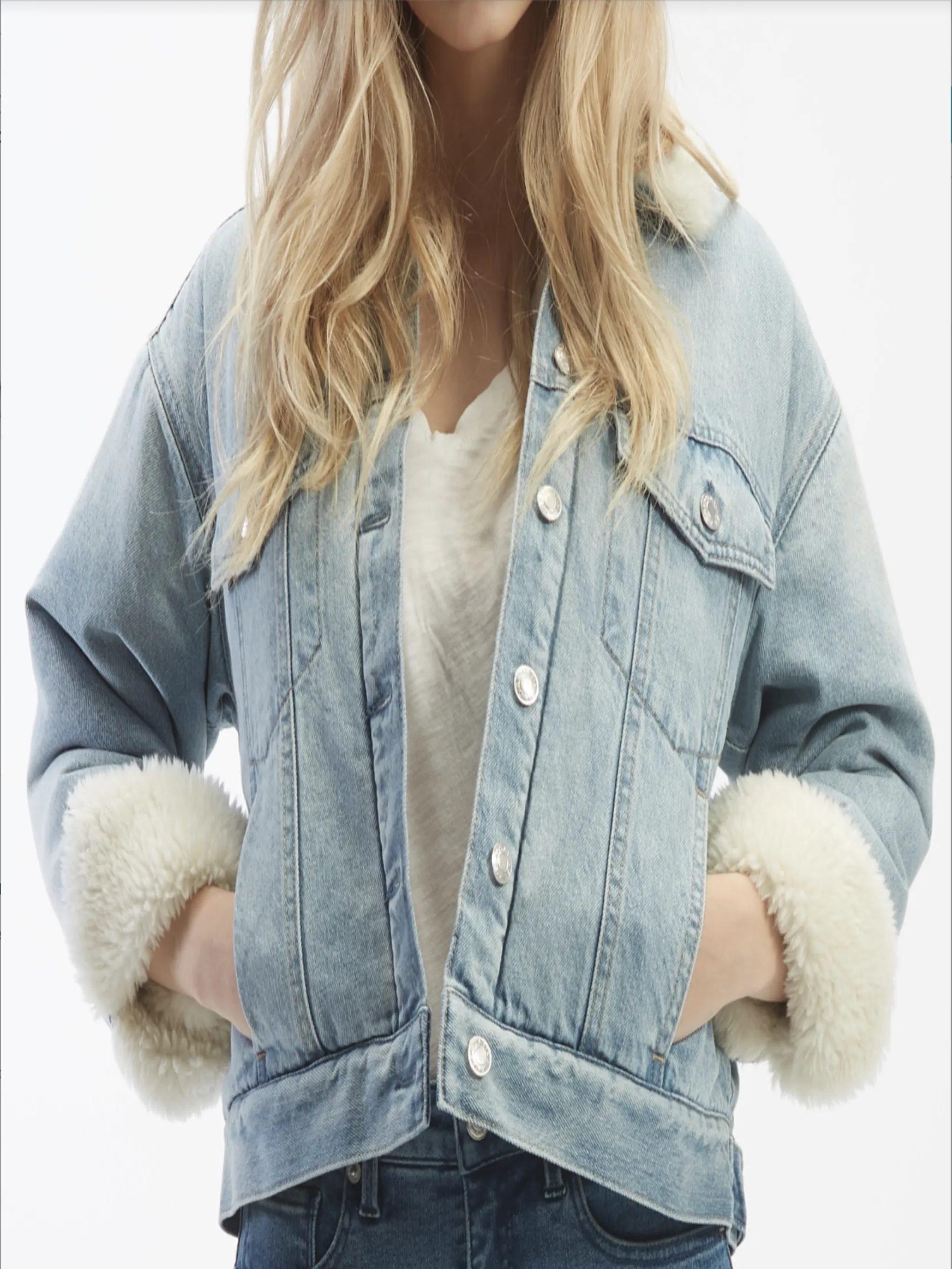Oat New York Sherpa  Jacket - Denim