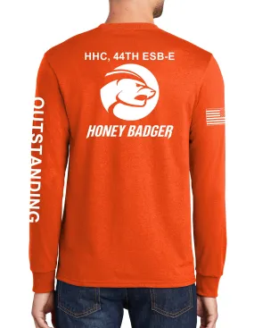 Orange Long Sleeve 50-50 Blend Unisex Shirt. This shirt IS approved for PT