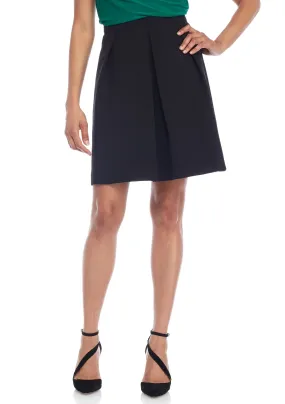 Solid Pleated Skirt