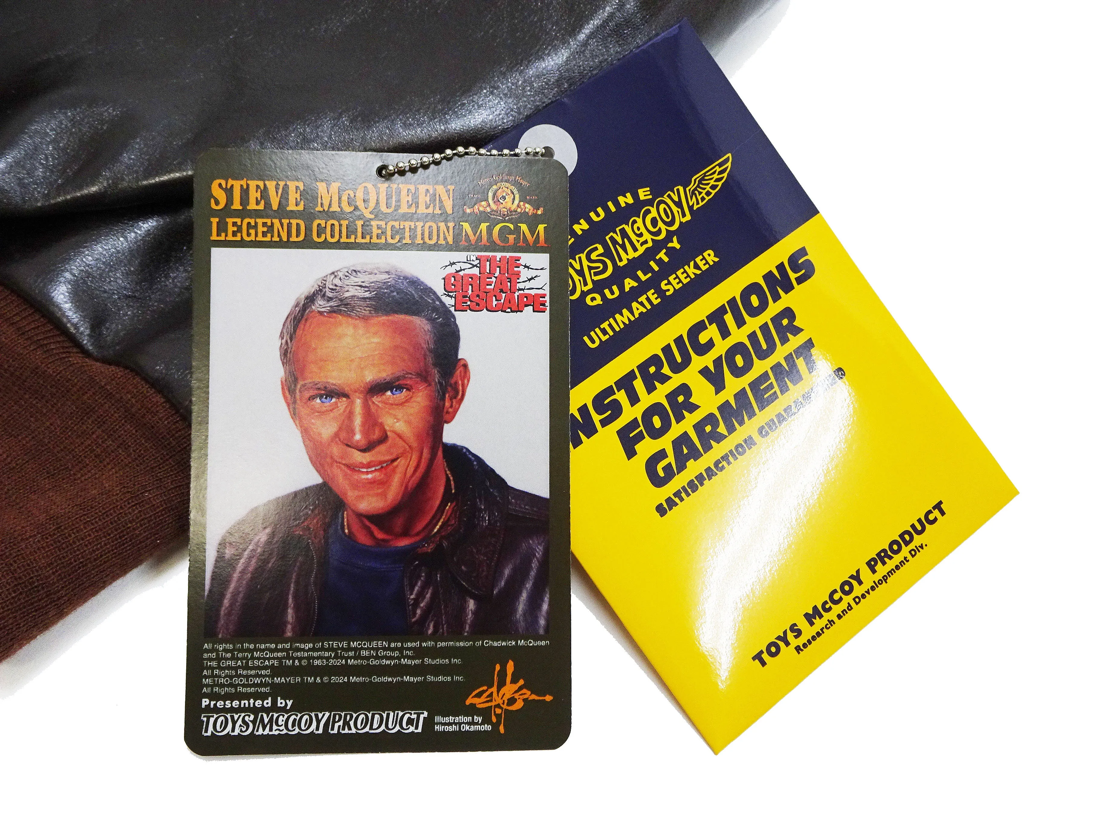 TOYS McCOY Steve McQueen A-2 Flight Jacket Men's A2 Leather Bomber Jacket TMJ2412 Seal-Brown