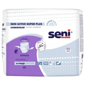 Underwear Incontinence Active Super Plus 2XLG 62-80" (12/Pack)