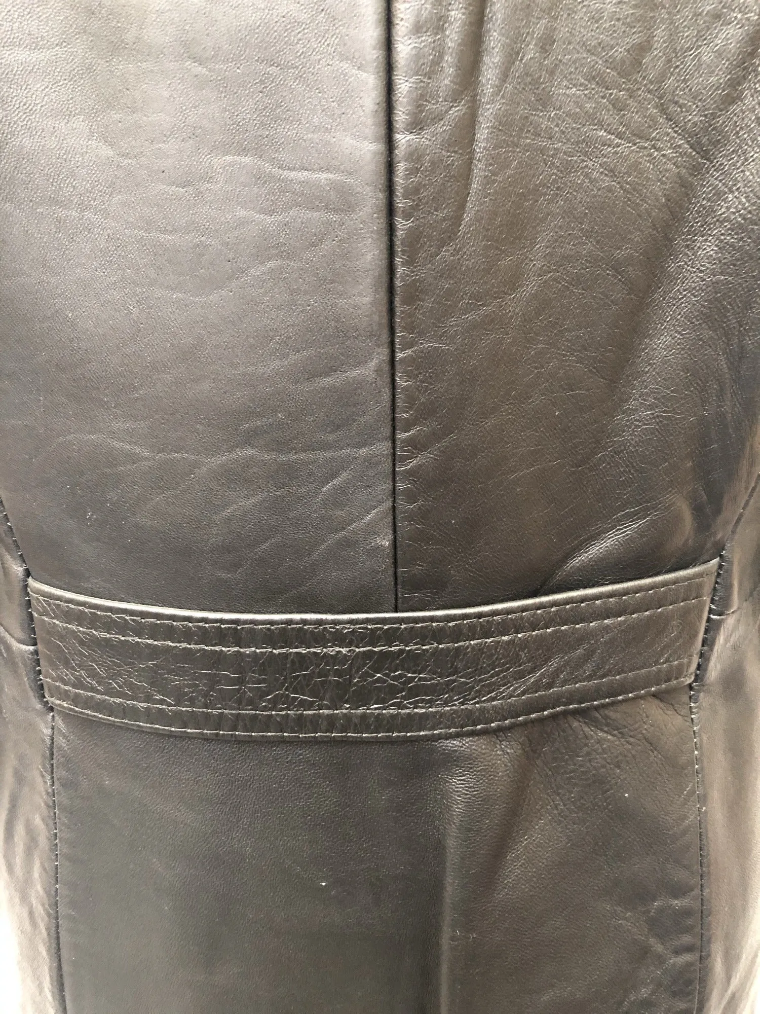 Vintage 1970s Leather Jacket by Suede Centre Swears and Wells in Black - Size UK 12