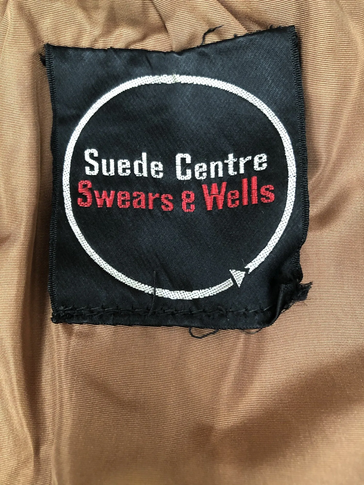 Vintage 1970s Leather Jacket by Suede Centre Swears and Wells in Black - Size UK 12