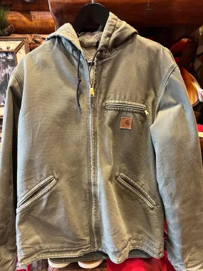 Vintage Carhartt Olive Sherpa Lined Duckcloth Jacket, Medium